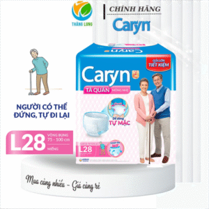 Tã/Bỉm Quần Caryn Mỏng nhẹ L28 Miếng