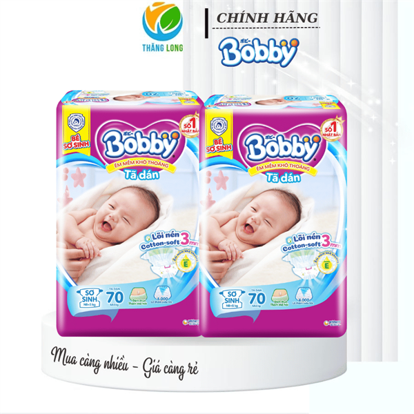 Tã/Bỉm Dán Bobby SKT XS70 (4TQMMB NBS)2306