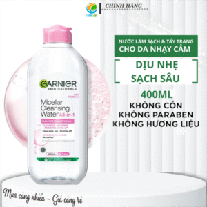 Nước Tẩy Trang Garnier Cho Da Nhạy Cảm 400ml Hồng