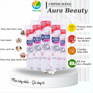 Bông tẩy trang TNK Aura Beauty 120+30