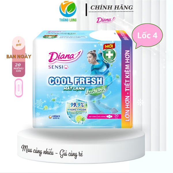 Băng Vệ Sinh Sensi Cool Mỏng Cánh 20 Miêng