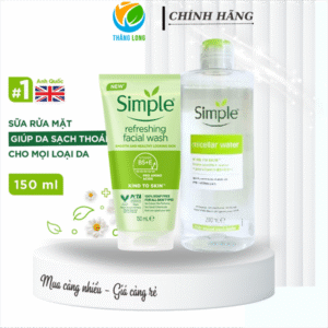 COMBO Tẩy trang 200 ml + Rửa mặt SImple Skin to Skin DN