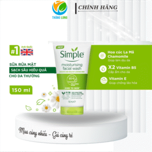 Gel Rửa Mặt Simple Giúp Da Sạch Thoáng 150ml XL