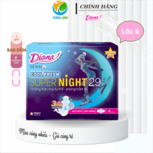 Băng Vệ Sinh Diana SENSI Cool Fresh Night 29cm 4 Miếng
