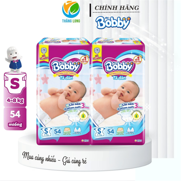 Tã/Bỉm Dán Bobby ST S54 Miếng