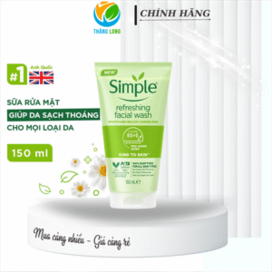 Gel Rửa mặt Simple Kind To Skin Dịu Nhẹ 150 Miếng