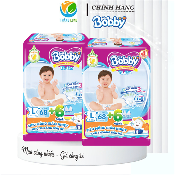 Tã/Bỉm Dán Bobby SKT L68 2306