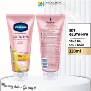 Sữa Dưỡng Thể Vaseline Sáng Da Chuyên Sâu Ban Đêm10x Hồng 330ml