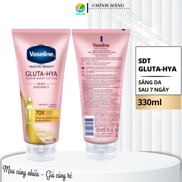 Sữa Dưỡng Thể Vaseline Sáng Da Chuyên Sâu Ban Đêm10x Hồng 330ml