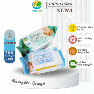 Khăn Uớt Nuna 100 tờ không mùi