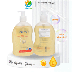 Tắm gội cho bé Purren ProVitamin B5 & Vitamin E 750ml