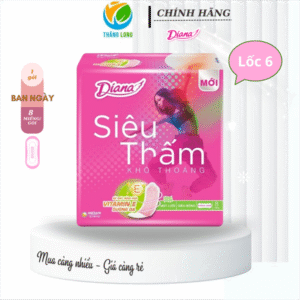 Băng Vệ Sinh Diana Siêu Thấm Mỏng Không Cánh 8 Miếng