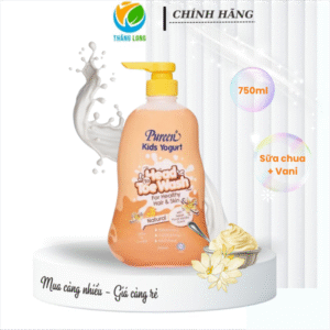 Tắm gội cho bé Purren tinh chất sữa chua & Vani 750 ml