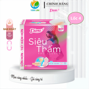 Băng Vệ Sinh Diana Siêu Thấm Mỏng Cánh 20 Miếng