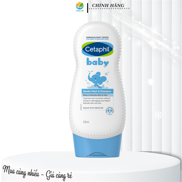 Sữa Tắm Gội Bé Cetaphil Baby Gentle Wash&Shampoo 230ml