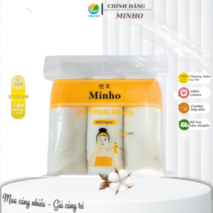 Bông tẩy trang Minho 180 miếng cam