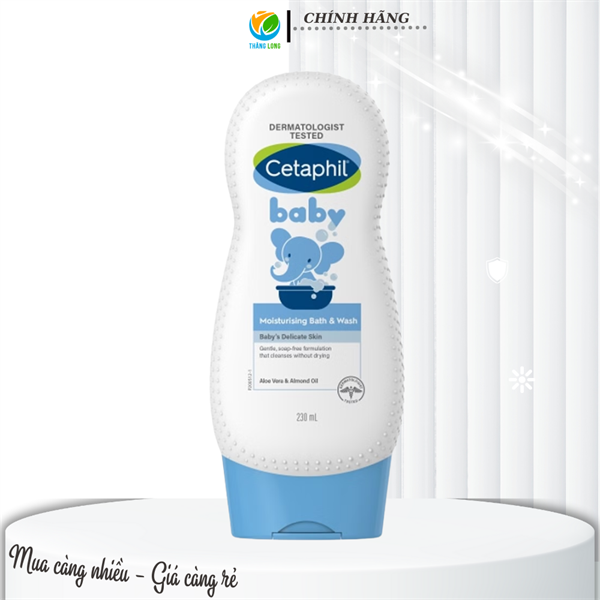 Sữa Tắm Bé Cetaphil Baby Moisturizing Bath & Wash Dưỡng Ẩm 230ml