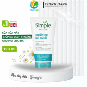 Gel Rửa mặt Simple Xanh Dương ST cho da dầu Mụn