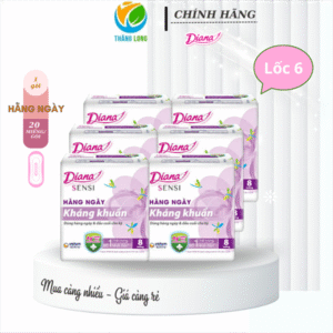 Băng Vệ Sinh Diana Daily Sensi Kháng Khuẩn 8 Miếng