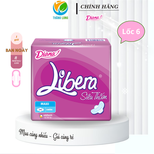 Băng vệ sinh Libera ST MAXI dày Cánh 8 miếng