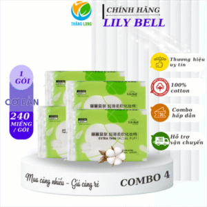 Bông tẩy trang Lily Bell Extra Thin 240 Miếng