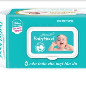 Khăn khô em bé BABYHOOD bao rút kéo có năp 120M