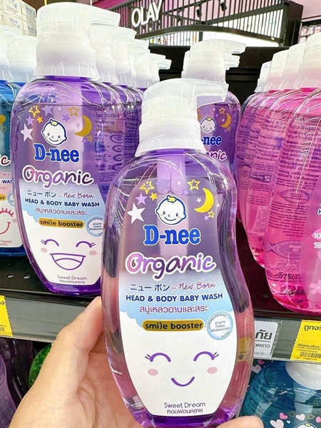 Sữa Tắm Gội trẻ em Dnee Organic Thái màu tím 380ml