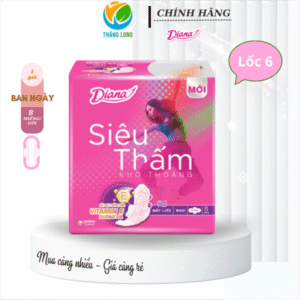 Băng Vệ Sinh Diana Siêu Thấm Dày Cánh 8 Miếng