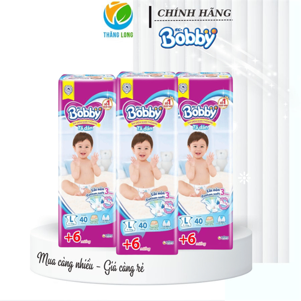 Tã/Bỉm Dán Bobby ST L40 Miếng