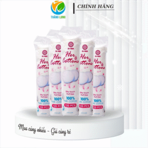 Bông tẩy trang Dr her pháp 100 miếng
