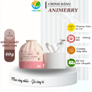 khăn giấy Animerry lau mặt hồng