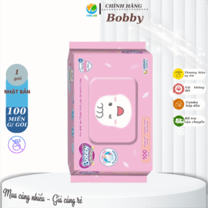 Khăn Ướt Bobby 100 Miếng Có hương 3182