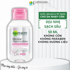Nước Tẩy Trang Garnier Dành Cho Da Nhạy Cảm 50ml HỒNG