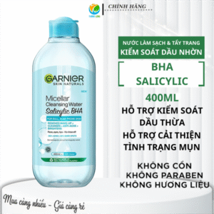 Nước Tẩy Trang Garnier Cho Da Dầu Và Mụn 400ml XD