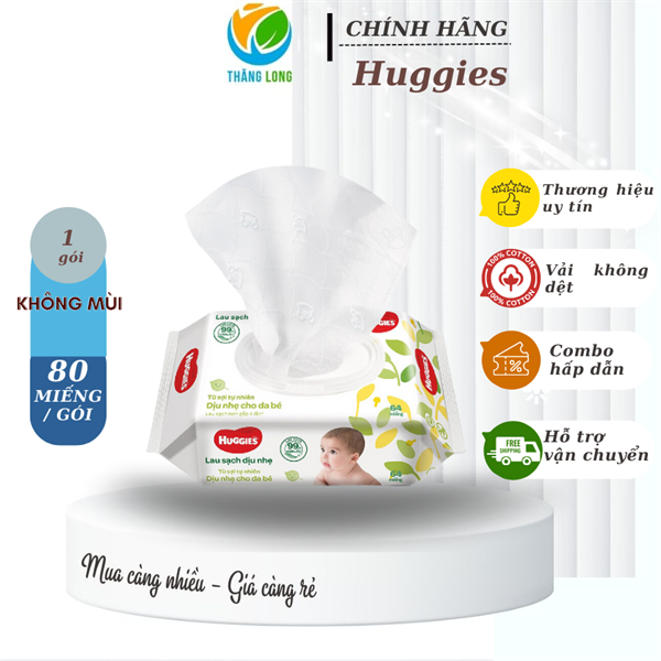 KHĂN ƯỚT HUGGIES 80 miếng