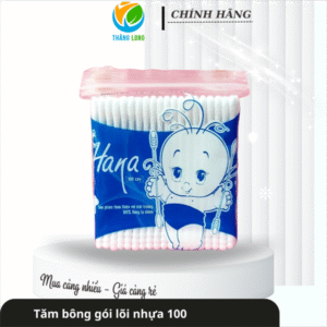 Tăm bông ngoáy tai hana TE lõi nhựa gúi 100(zipper)