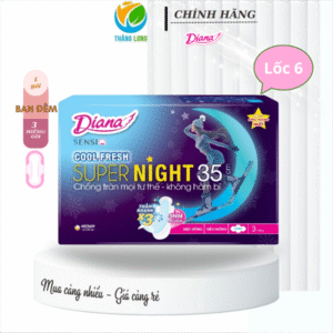 Băng Vệ Sinh Diana Sensi Cool Fresh Night 35cm 3 Miếng