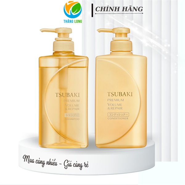 Bộ Gội Xả Tsubaki Phục Hồi Ngăn Rụng Tóc 490mlx2