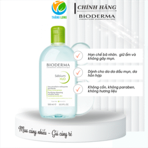 Nước tẩy trang Bioderma Xanh 500ml