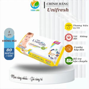 Khăn Ướt Unifesh Màu Vàng VitaminE 80M