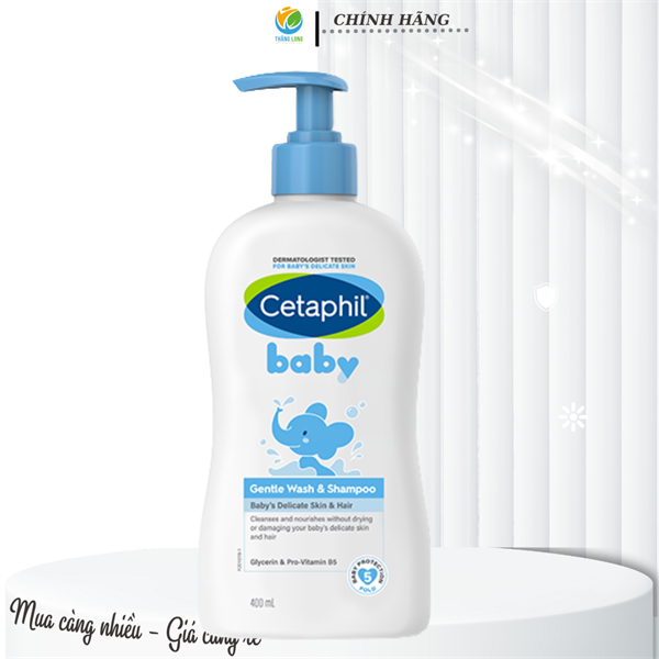Sữa Tắm Gội Bé Cetaphil Baby Gentle Wash&Shampoo 400ml