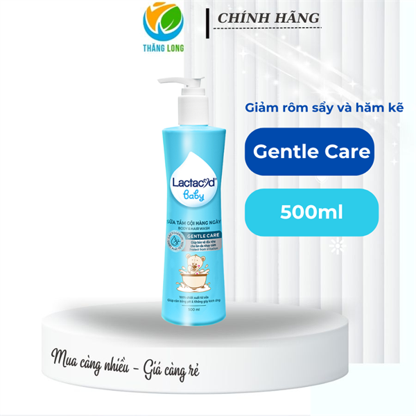 Tắm gội bé LACTACYD GentleCare 500ml*24 (XD)
