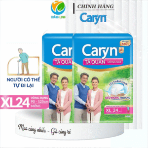 Tã/Bỉm Quần Caryn Mỏng nhẹ XL24 Miếng