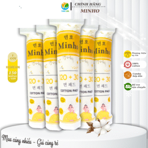 Bông tẩy trang Hàn Quốc Minho 120+30 miếng quốc dân xiu bán chạy