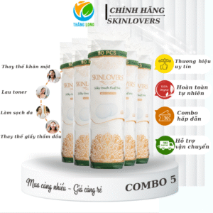 Bông tẩy trang Skinlover 80 miếng hoàn toàn tự nhiên