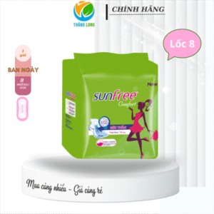 Băng vệ sinh Sunfree NPK Siêu thấm cánh 8m*64