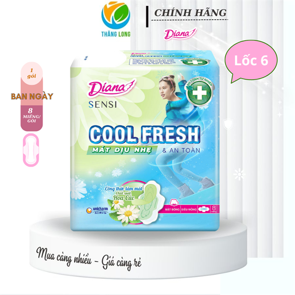 Băng Vệ Sinh Sensi cool Hoa cúc SMC 8 miếng