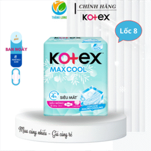 Băng Vệ Sinh KOTEX Max Cool Siêu Mỏng Cánh 8 Miếng