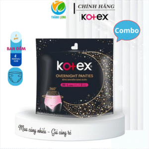 Băng Vệ Sinh KOTEX Đêm Dạng Quần Size ML 2 Miếng