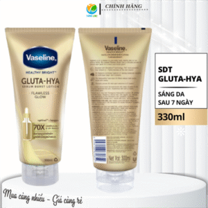 Sữa Dưỡng Thể Vaseline Gluta Hya màu vàng 10x 330ml